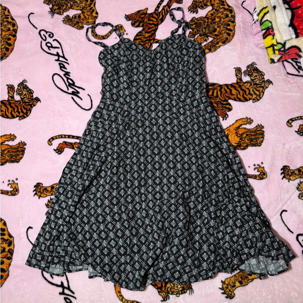 Black and White Printed Sundress